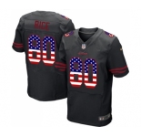Men's San Francisco 49ers #80 Jerry Rice Elite Black Alternate USA Flag Fashion Football Jersey