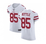 Men's San Francisco 49ers #85 George Kittle White Vapor Untouchable Elite Player Football Jersey