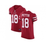 Nike San Francisco 49ers #18 Dante Pettis Red Team Color Men Stitched NFL Vapor Untouchable Elite Jersey