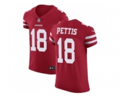 Nike San Francisco 49ers #18 Dante Pettis Red Team Color Men Stitched NFL Vapor Untouchable Elite Jersey