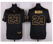 Nike San Francisco 49ers #23 Reggie Bush Black Pro Line Gold Collection Jersey(Elite)