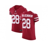 Nike San Francisco 49ers #28 Jerick McKinnon Red Team Color Men Stitched NFL Vapor Untouchable Elite Jersey