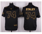 Nike San Francisco 49ers #74 Joe Staley Black Pro Line Gold Collection Jersey(Elite)