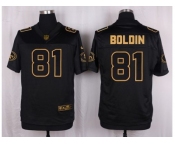 Nike San Francisco 49ers #81 Anquan Boldin Black Pro Line Gold Collection Jersey(Elite)