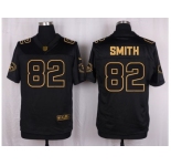 Nike San Francisco 49ers #82 Torrey Smith Black Pro Line Gold Collection Jersey(Elite)