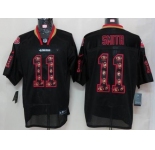 nike nfl jerseys san francisco 49ers #11 smith black[Elite united sideline]