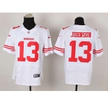 nike nfl jerseys san francisco 49ers #13 johnson white[Elite][johnson]