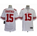 nike nfl jerseys san francisco 49ers #15 crabtree white[Elite]