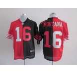 nike nfl jerseys san francisco 49ers #16 montana red-black[Elite split]