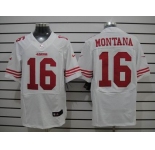 nike nfl jerseys san francisco 49ers #16 montana white[Elite]