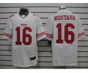 nike nfl jerseys san francisco 49ers #16 montana white[Elite]