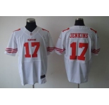 nike nfl jerseys san francisco 49ers #17 jenkins white[elite]