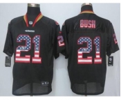 nike nfl jerseys san francisco 49ers #21 bush black[Elite USA flag fashion][bush]