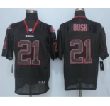 nike nfl jerseys san francisco 49ers #21 bush black[Elite lights out][bush]