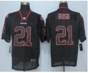 nike nfl jerseys san francisco 49ers #21 bush black[Elite lights out][bush]