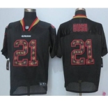 nike nfl jerseys san francisco 49ers #21 bush black[Elite united sideline][bush]