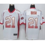 nike nfl jerseys san francisco 49ers #21 bush white[Elite drift fashion][bush]