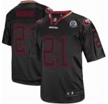nike nfl jerseys san francisco 49ers #21 gore black[Elite lights out 50th Patch]