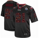 nike nfl jerseys san francisco 49ers #21 gore black[Elite united sideline 50th Patch]