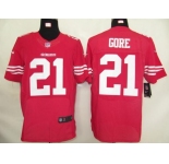 nike nfl jerseys san francisco 49ers #21 gore red[elite]