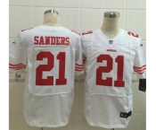 nike nfl jerseys san francisco 49ers #21 sanders white[Elite][sanders]