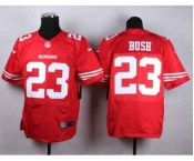 nike nfl jerseys san francisco 49ers #23 bush red[Elite][bush]