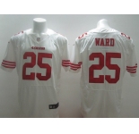 nike nfl jerseys san francisco 49ers #25 ward white[Elite]