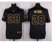 nike nfl jerseys san francisco 49ers #28 hyde black gold collection[Elite]
