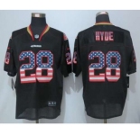 nike nfl jerseys san francisco 49ers #28 hyde black[Elite USA flag fashion]