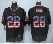 nike nfl jerseys san francisco 49ers #28 hyde black[Elite USA flag fashion]