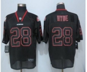 nike nfl jerseys san francisco 49ers #28 hyde black[Elite lights out]