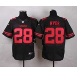 nike nfl jerseys san francisco 49ers #28 hyde black[Elite]