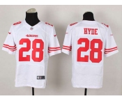 nike nfl jerseys san francisco 49ers #28 hyde white[Elite]