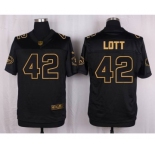 nike nfl jerseys san francisco 49ers #42 ronnie lott black gold collection[Elite]