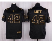 nike nfl jerseys san francisco 49ers #42 ronnie lott black gold collection[Elite]