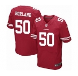 nike nfl jerseys san francisco 49ers #50 borland red[Elite]