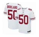nike nfl jerseys san francisco 49ers #50 borland white[Elite]