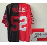 nike nfl jerseys san francisco 49ers #52 willis black-red[Elite split signature]