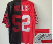 nike nfl jerseys san francisco 49ers #52 willis black-red[Elite split signature]