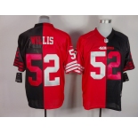nike nfl jerseys san francisco 49ers #52 willis black-red[Elite split]