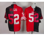 nike nfl jerseys san francisco 49ers #52 willis black-red[Elite split]