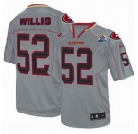 nike nfl jerseys san francisco 49ers #52 willis grey[Elite lights out 50th Patch]