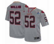 nike nfl jerseys san francisco 49ers #52 willis grey[Elite lights out 50th Patch]
