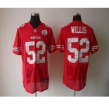 nike nfl jerseys san francisco 49ers #52 willis red[Elite 50th Patch]