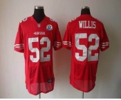 nike nfl jerseys san francisco 49ers #52 willis red[Elite 50th Patch]