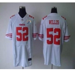 nike nfl jerseys san francisco 49ers #52 willis white[Elite 50th Patch]