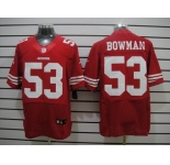 nike nfl jerseys san francisco 49ers #53 bowman red[Elite]