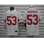 nike nfl jerseys san francisco 49ers #53 bowman white[Elite]