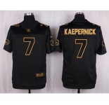 nike nfl jerseys san francisco 49ers #7 colin kaepernick black gold collection[Elite]