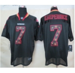 nike nfl jerseys san francisco 49ers #7 kaepernick black[Elite united sideline]